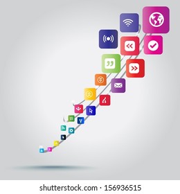 Icon set vector illustration collection