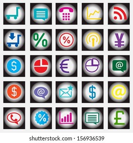 Icon set vector illustration collection