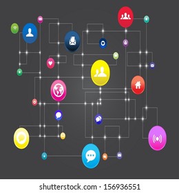 Icon set vector illustration collection