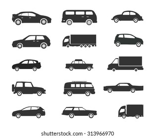 Car Motorcycle Type Icons Set Vector Stock Vector (Royalty Free ...