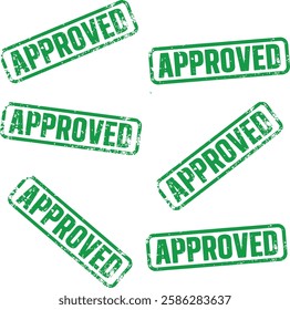 Icon set of verify approve control check stamp mark sticker label tage. Verified aprroved controlled checked quality icons flat vector illustrations isolated on white transparent background