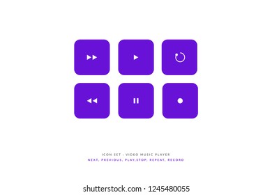 Icon set Video Music Player