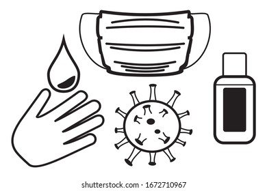Icon set for virus protection
