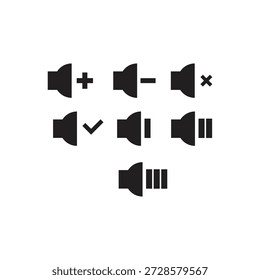 Altavoz de volumen del conjunto de iconos 1