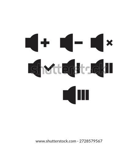 Icon Set Volume Speaker 1