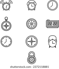 Icon set watch and cutacumpus