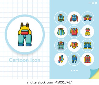 icon set wearing vector