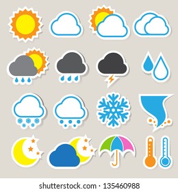 Icon set of weather, Illustration eps 10