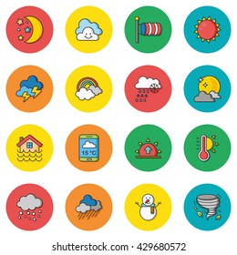 icon set weather vector