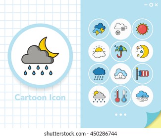 icon set weather vector