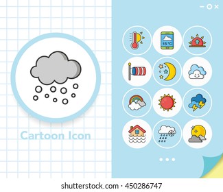 icon set weather vector