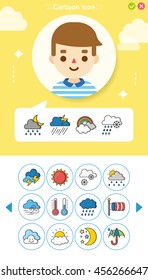 icon set weather vector