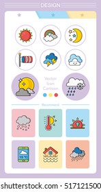 icon set weather vector