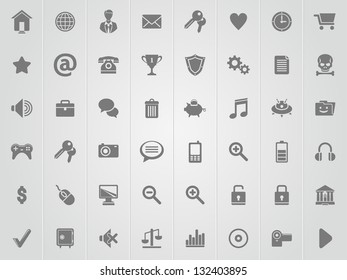 Icon set. Web application icons collection.