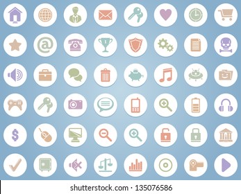 Icon set. Web application icons collection.