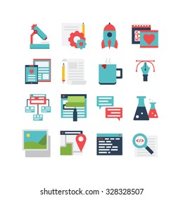 An icon set for web development and design, eps 10, no transparencies