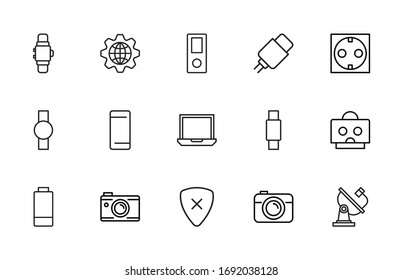 Icon set of web. Editable vector pictograms isolated on a white background. Trendy outline symbols for mobile apps and website design. Premium pack of icons in trendy line style.