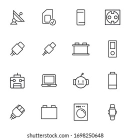 Icon set of web. Editable vector pictograms isolated on a white background. Trendy outline symbols for mobile apps and website design. Premium pack of icons in trendy line style.
