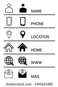 Icon set web mobile email location address Website icon set for computers and mobile