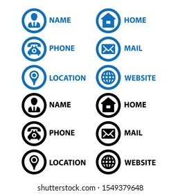 Icon set web mobile email location address Website icon set for computers and mobile