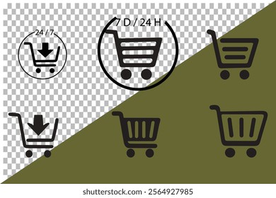 Icon set Web store shopping cart editable vector for graphrisc resource, web site apps, mobile apps print and social media 