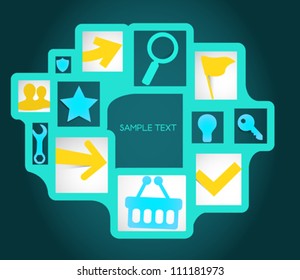 Icon set of website or cover design