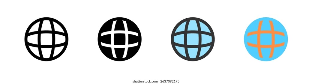 Icon set for website. Ideal for browsers, apps, or online interfaces.