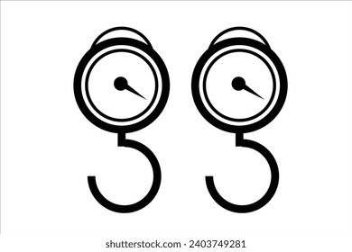 Symbolsatz Gewicht. Logo-Uhrenvektor. Bearbeitbare Vektorgrafik-Symbole
