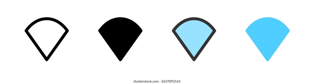 Icon set for WiFi. Perfect for network apps or connectivity interfaces.