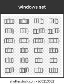 Icon set, windows