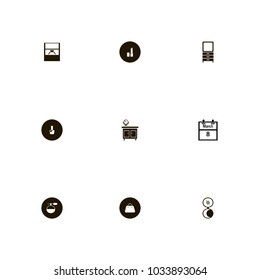 icon set Woman with eight, woman's day, lipstick and makeup