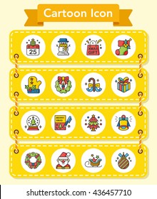 icon set xmas vector
