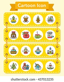 icon set xmas vector