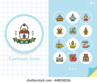 icon set xmas vector