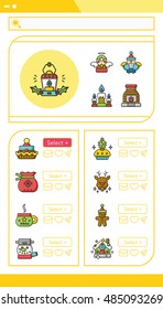 icon set xmas vector