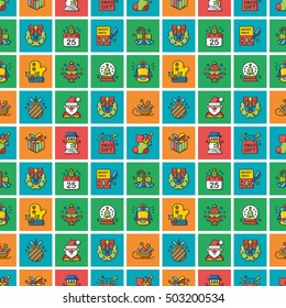 icon set xmas vector
