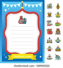 icon set xmas vector