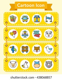 icon set zoo vector