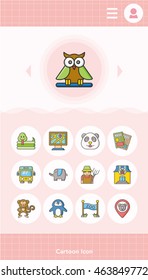 icon set zoo vector