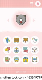 icon set zoo vector
