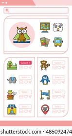 icon set zoo vector