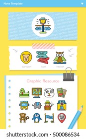 icon set zoo vector