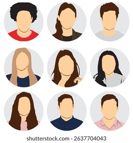 icon sets collection of people profile