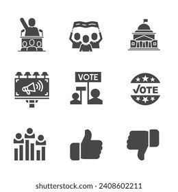 Icon sets. election voting illustration 