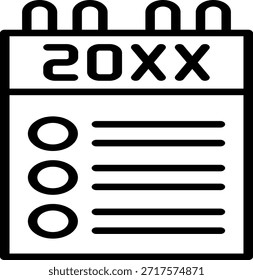 Un icono para establecer objetivos y planificar el próximo año.