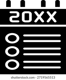 Un icono para establecer objetivos y planificar el próximo año.
