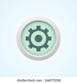 Icon of setting on Button. Eps-10
