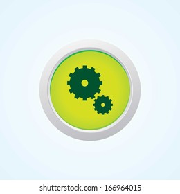 Icon of Settings on Button. Eps-10.