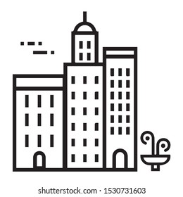 Icon of several large buildings 