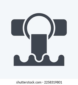 Icon Sewer. related to Environment symbol. glyph style. simple illustration. conservation. earth. clean